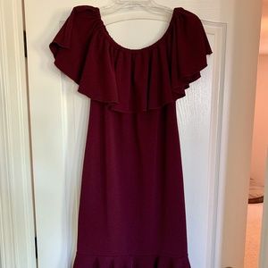 LuLaRoe NWOT Size M Maroon CICI Flamingo Dress